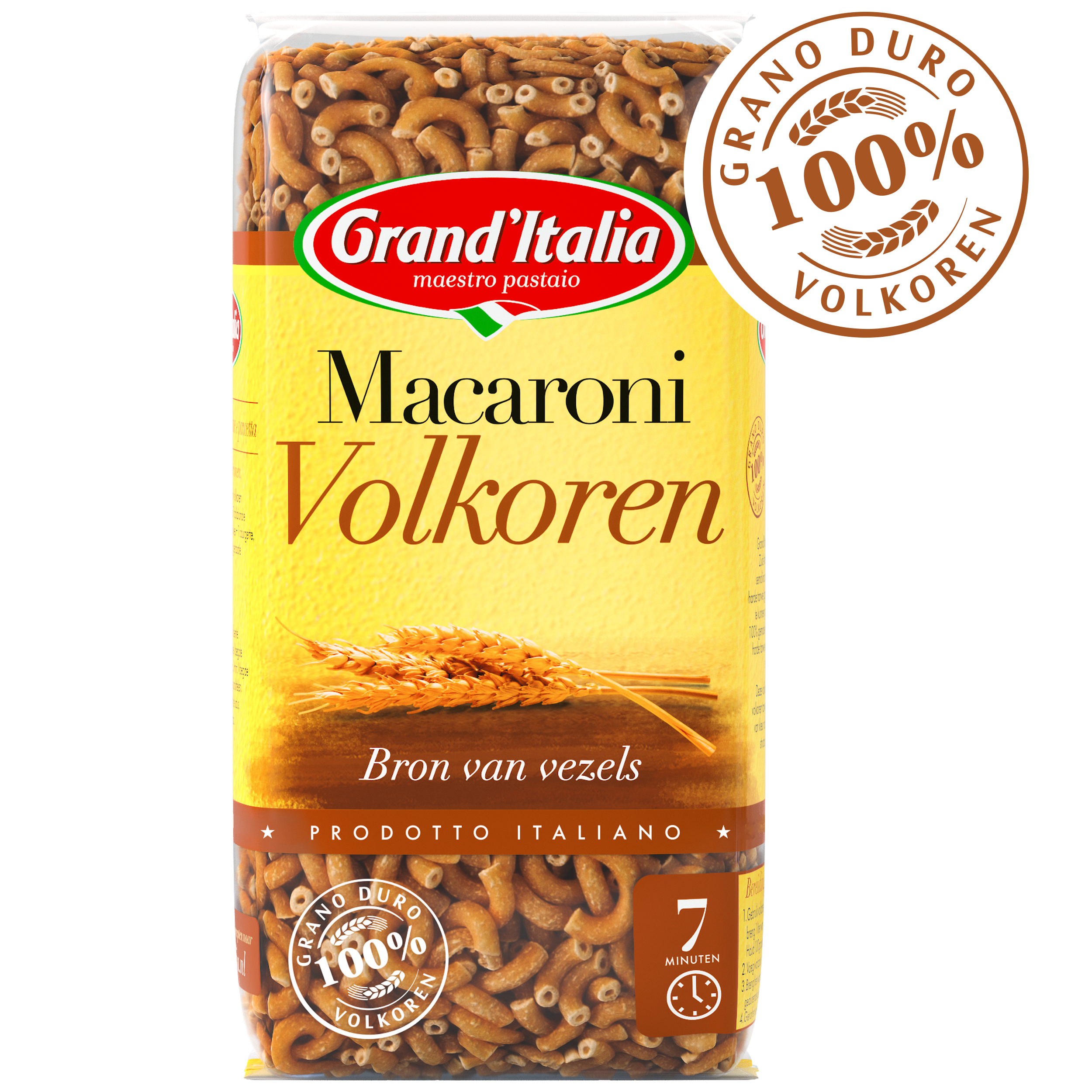 Pasta Macaroni Volkoren 500g claim Grand'Italia